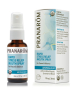 Pranarom Rapid Stress Relief Mouth Spray, 1 fl. oz. in an amber glass spray bottle. With chic blue and white packaging.