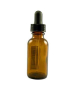 Lotus Light Empty Amber Glass Bottle with Dropper, 1 oz.