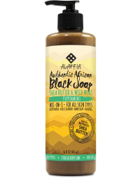 Alaffia Authentic African Black Soap, Peppermint, 16 fl. oz.