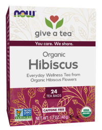 NOW Foods Hibiscus Tea, Organic - 24 Tea Bags