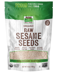 NOW Foods Sesame Seeds, Organic & Raw - 16 oz.