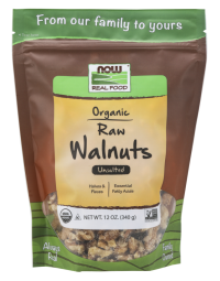 NOW Foods Walnuts, Organic, Raw & Unsalted - 12 oz.