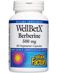 Natural Factors WellBetX Berberine, 500mg , 60 Vegetarian Capsules