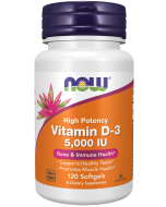 NOW Foods Vitamin D-3 5000 IU - 120 Softgels