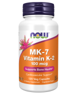 NOW Foods MK-7 Vitamin K-2 100 mcg - 120 Veg Capsules