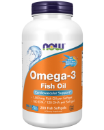 NOW Foods Omega-3, Molecularly Distilled - 200 Fish Softgels