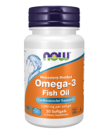 NOW Foods Omega-3 Fish Oil, Molecularly Distilled - 30 Softgels