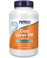 NOW Foods Cod Liver Oil 650 mg - 250 Softgels