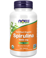NOW Foods Spirulina Double Strength, 1000 mg Organic - 120 Tablets