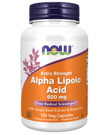 NOW Foods Alpha Lipoic Acid, Extra Strength 600 mg - 120 Veg Capsules