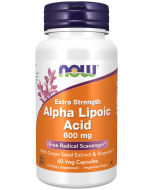 NOW Foods Alpha Lipoic Acid, Extra Strength 600 mg - 60 Veg Capsules