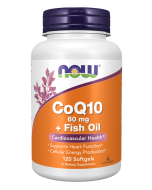 NOW Foods CoQ10 60 mg with Omega-3 Fish Oil - 120 Softgels