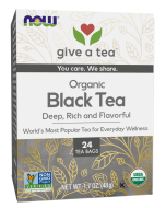 NOW Foods Black Tea, Organic - 24 Tea Bags