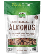 NOW Foods Almonds, Roasted & Sea Salted - 1 lb.