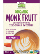 NOW Foods Monk Fruit with Erythritol, Organic - 70 Packets