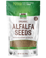 NOW Foods Alfalfa Seeds, Organic - 12 oz.