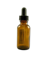 Lotus Light Empty Amber Glass Bottle with Dropper, 1 oz.