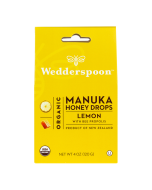 Wedderspoon Organic Manuka Honey Drops, Lemon, 4 oz.