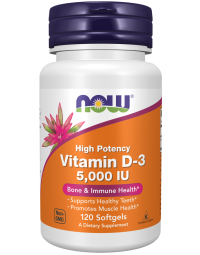 NOW Foods Vitamin D-3 5000 IU - 120 Softgels