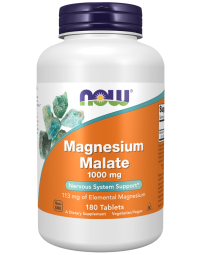 NOW Foods Magnesium Malate 1000 mg - 180 Tablets