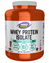 NOW Foods Whey Protein Isolate, Creamy Chocolate Powder - 5 lbs.