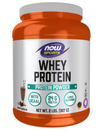 NOW Foods Whey Protein, Creamy Chocolate Powder - 2 lbs.