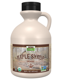 NOW Foods Maple Syrup, Organic Grade A Dark Color - 16 oz.