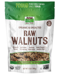 NOW Foods Walnuts, Organic, Raw & Unsalted - 12 oz.