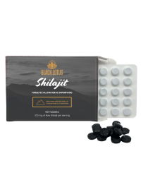 Black Lotus Shilajit Pure Tablets - Front view