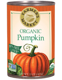 Farmer's Market Organic Pumpkin Puree, 15 oz.