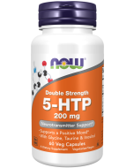 NOW Foods 5-HTP, Double Strength 200 mg - 60 Veg Capsules