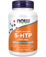 NOW Foods 5-HTP, Double Strength 200 mg - 120 Veg Capsules