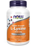 NOW Foods L-Lysine, Double Strength 1000 mg - 100 Tablets