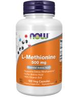 NOW Foods L-Methionine 500 mg - 100 Veg Capsules