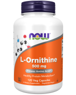 NOW Foods L-Ornithine 500 mg - 120 Veg Capsules