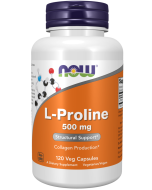 NOW Foods L-Proline 500 mg - 120 Veg Capsules