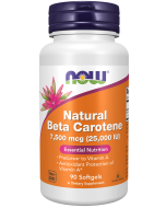 NOW Foods Beta Carotene, Natural 7,500 mcg - 90 Softgels