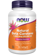 NOW Foods Beta Carotene, Natural 7,500 mcg - 180 Softgels