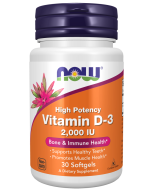 NOW Foods Vitamin D-3 2000 IU - 30 Softgels