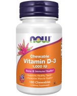 NOW Foods Vitamin D-3 1000 IU - 180 Chewables