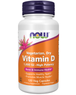 NOW Foods Vitamin D 1000 IU Dry - 120 Veg Capsules