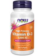 NOW Foods Vitamin D-3 1000 IU - 360 Softgels