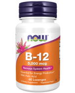 NOW Foods Vitamin B-12 5000mcg - 60 Lozenges