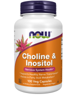 NOW Foods Choline & Inositol - 100 Veg Capsules