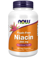 NOW Foods Flush-Free Niacin 250 mg - 180 Veg Capsules