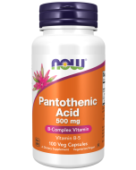 NOW Foods Pantothenic Acid 500 mg - 100 Veg Capsules