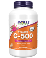 NOW Foods Vitamin C-500 Orange Chewable - 100 Tablets