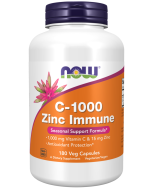 NOW Foods C-1000 Zinc Immune - 180 Veg Capsules