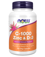 NOW Foods C-1000 Zinc & D-3 - 100 Veg Capsules