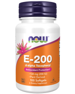 NOW Foods Vitamin E-200 D-Alpha Tocopheryl - 100 Softgels